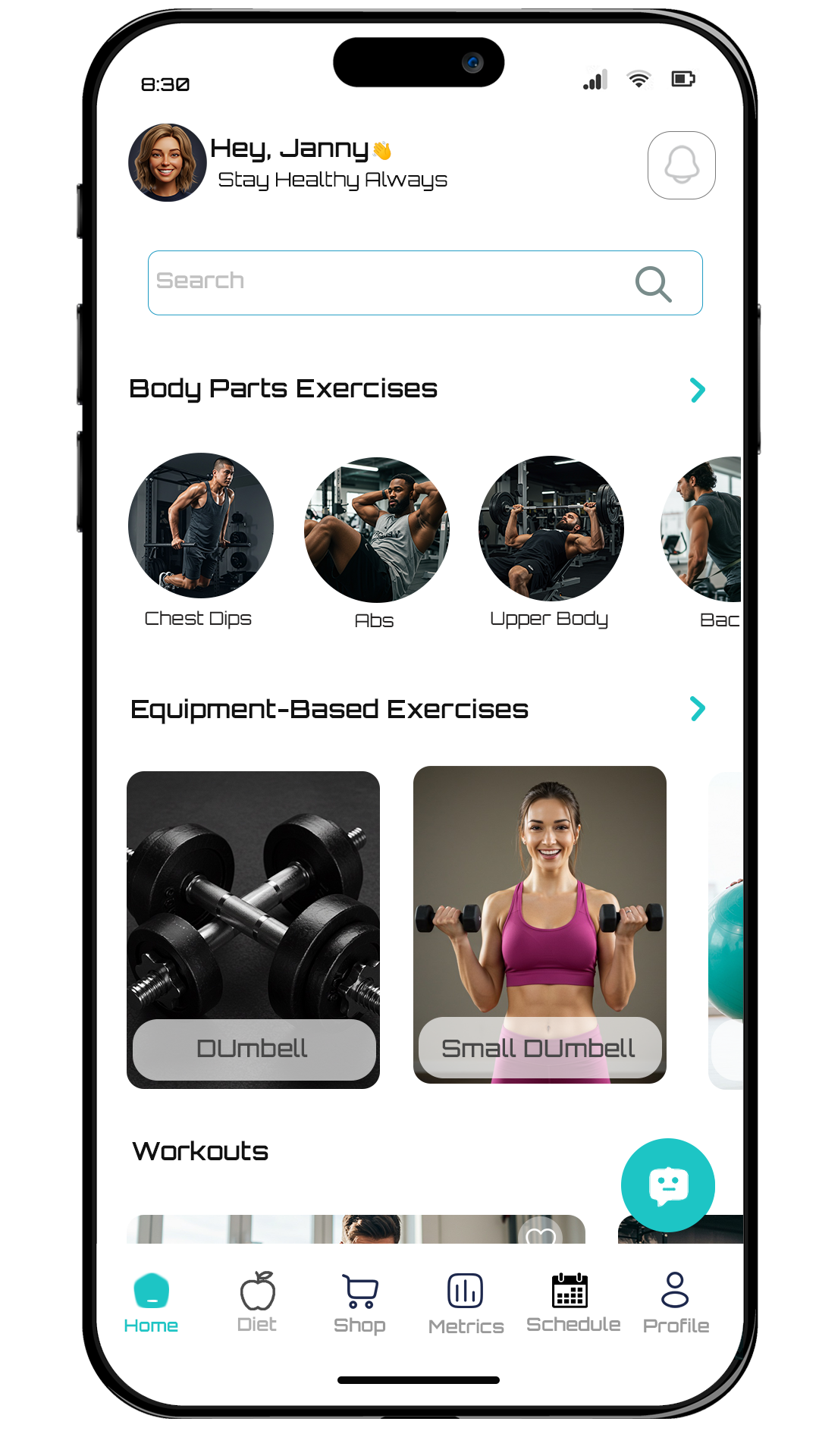 App screen